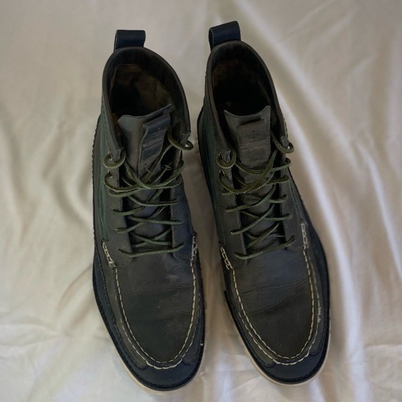 Cole Haan Zerogrand Tall Green Leather Boots N2157* Men's Size 8M - Picture 3 of 12